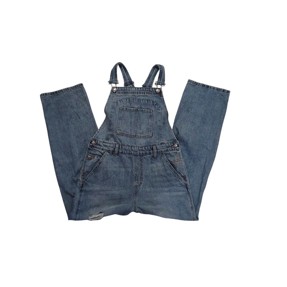 Wild Fable Womens Distressed Denim Overalls Small
